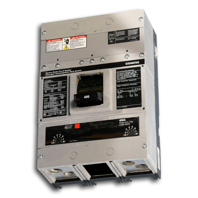 HJXD62B300 Siemens Sentron HJXD6 Molded Case Circuit Breaker 300 A 2 Pole 600 VAC JD 400A Frame Thermal Magnetic 100 kA