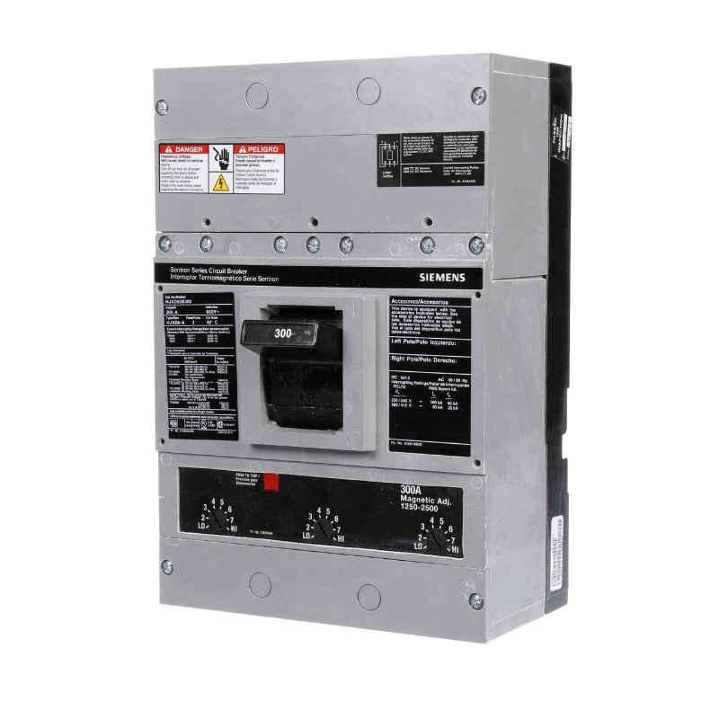 HJXD63B300 Siemens Sentron HJXD6 Molded Case Circuit Breaker 300 A 3 Pole 600 VAC JD 400A Frame Thermal Magnetic 100 kA