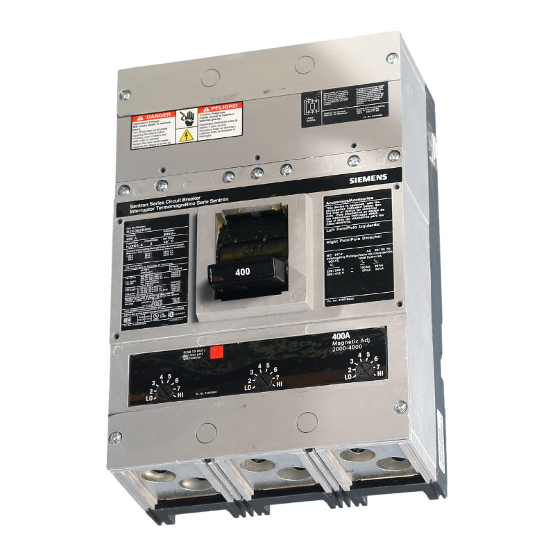 HJXD63B400 Siemens Sentron HJXD6 Molded Case Circuit Breaker 400 A 3 Pole 600 VAC JD 400A Frame Thermal Magnetic 100 kA