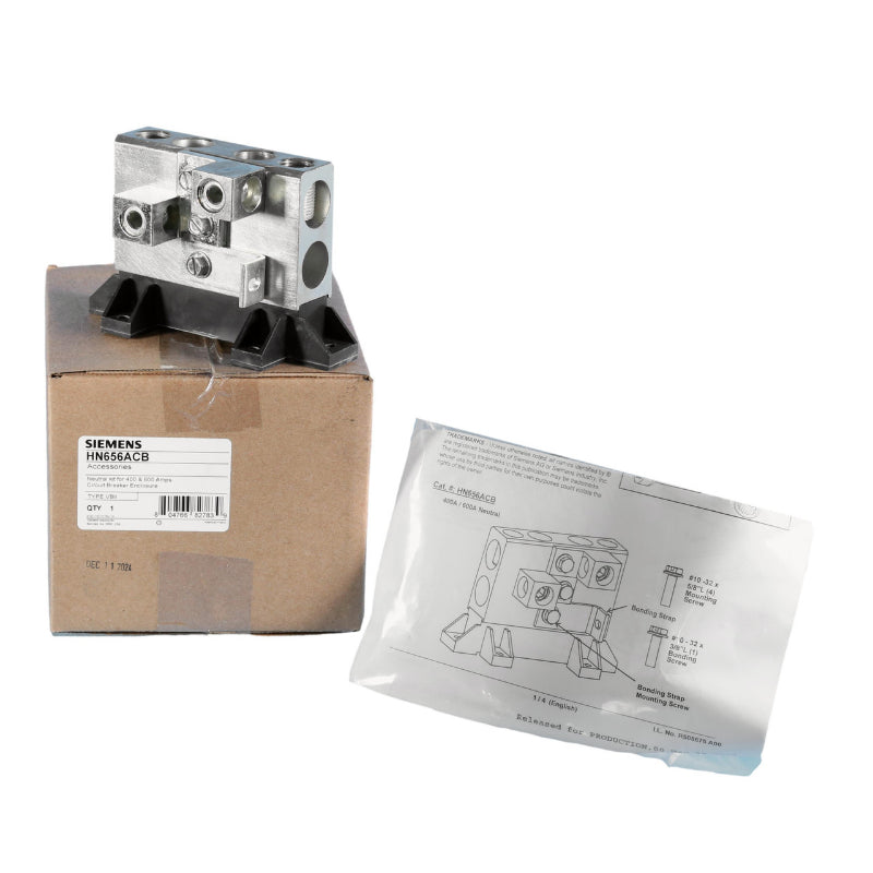HN656ACB Siemens Enclosure Neutral Kit For 400 to 600A 3VA5 Series UL Circuit Breaker 400 to 600A 3VA6 Series UL Circuit Breaker