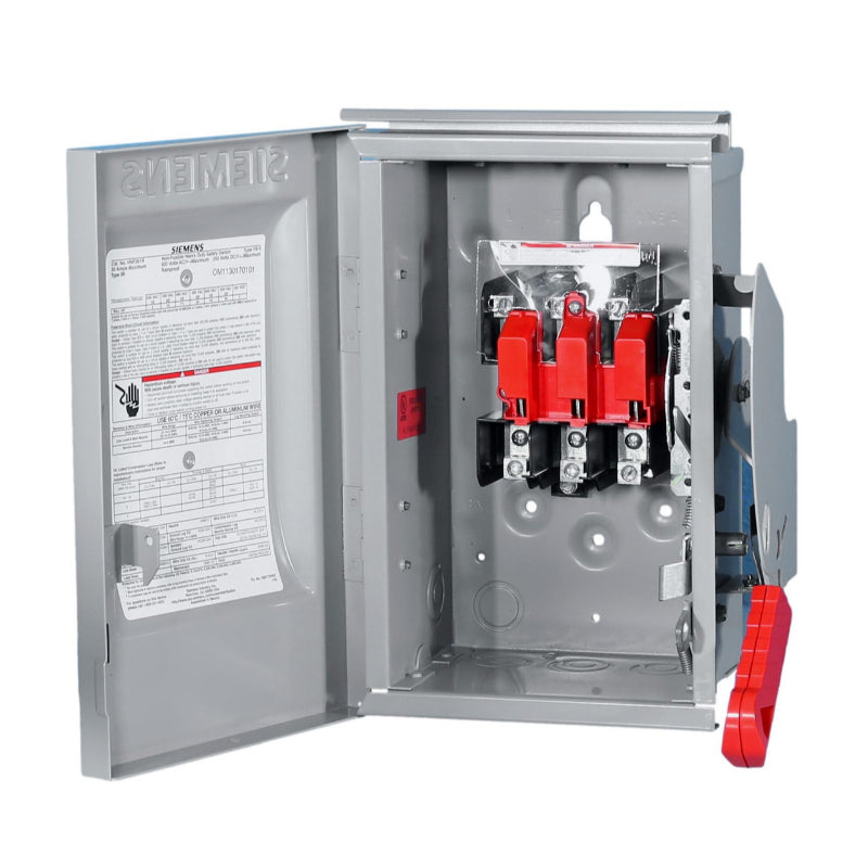 HNF361R Siemens VBII Series Safety Switch 600 V 30 A Non-Fusible 3PST 3 Pole Steel