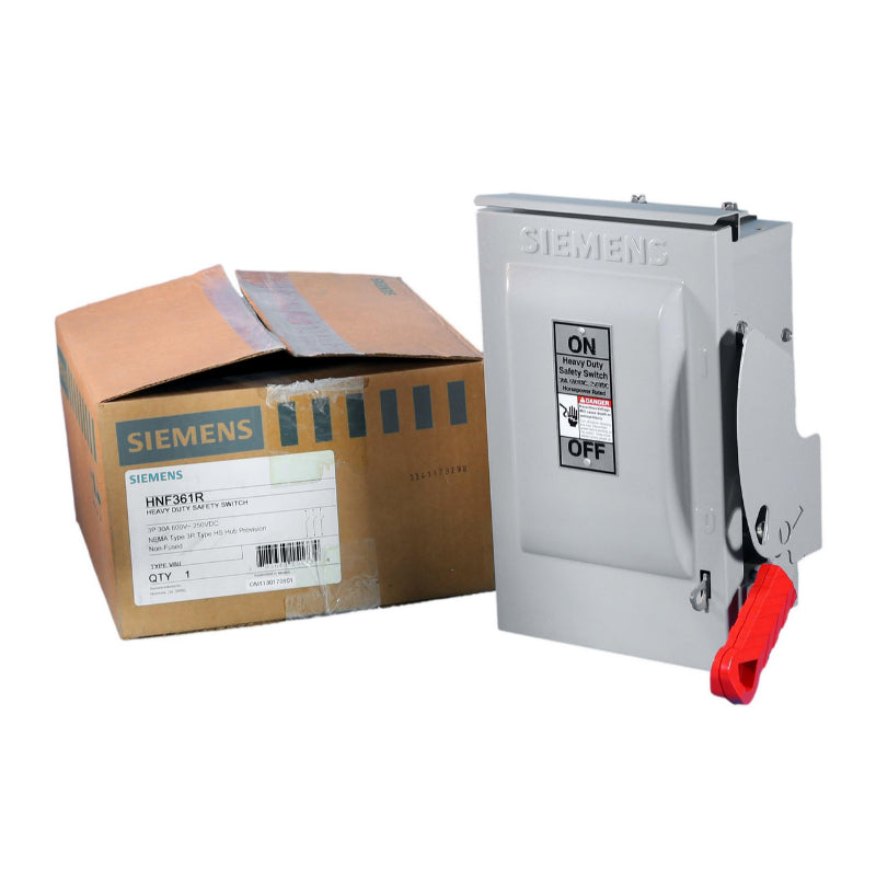 HNF361R Siemens VBII Series Safety Switch 600 V 30 A Non-Fusible 3PST 3 Pole Steel
