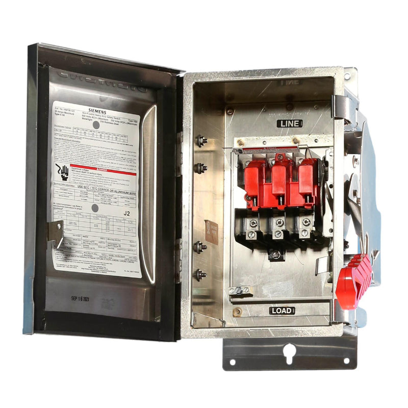 HNF361S Siemens VBII Series Safety Switch 600 VAC 30 A Non-Fusible 3PST 3 Pole
