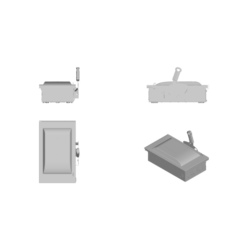 HNF363R Siemens VBII Series Safety Switch 600 VAC 100 A Non-Fusible 3PST 3 Pole Galvanized Steel