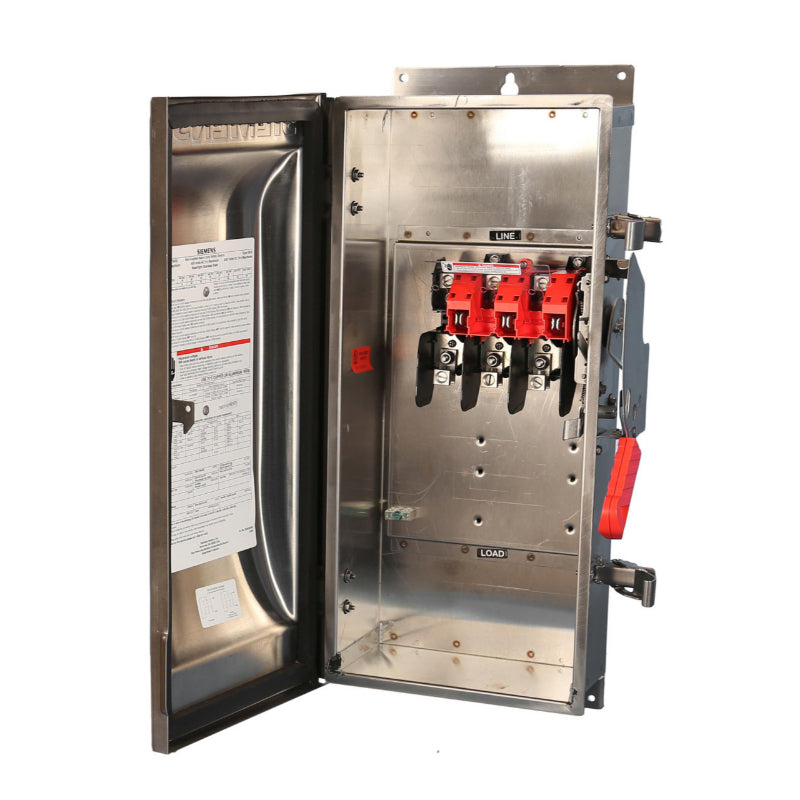 HNF363S Siemens VBII Series Safety Switch 600 VAC 100 A Non-Fusible 3PST 3 Pole 304 Stainless Steel