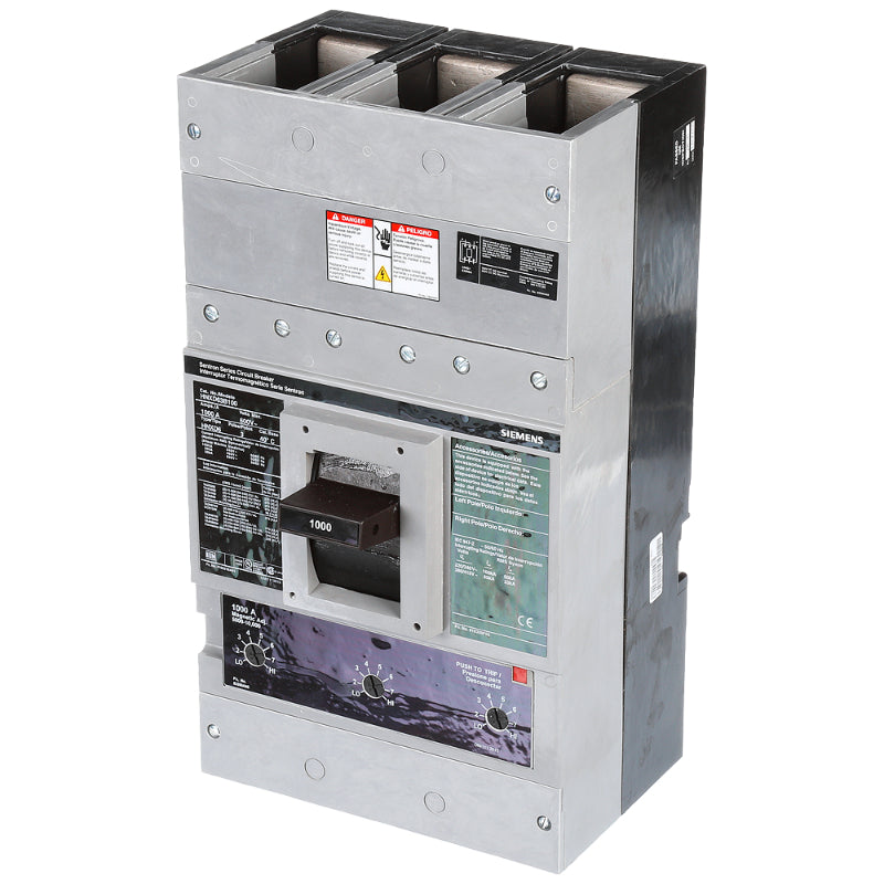 HNXD63B100 Siemens Sentron HNXD6 Molded Case Circuit Breaker 1000 A 3 Pole 600 VAC ND 1200A Frame Thermal Magnetic 65 kA