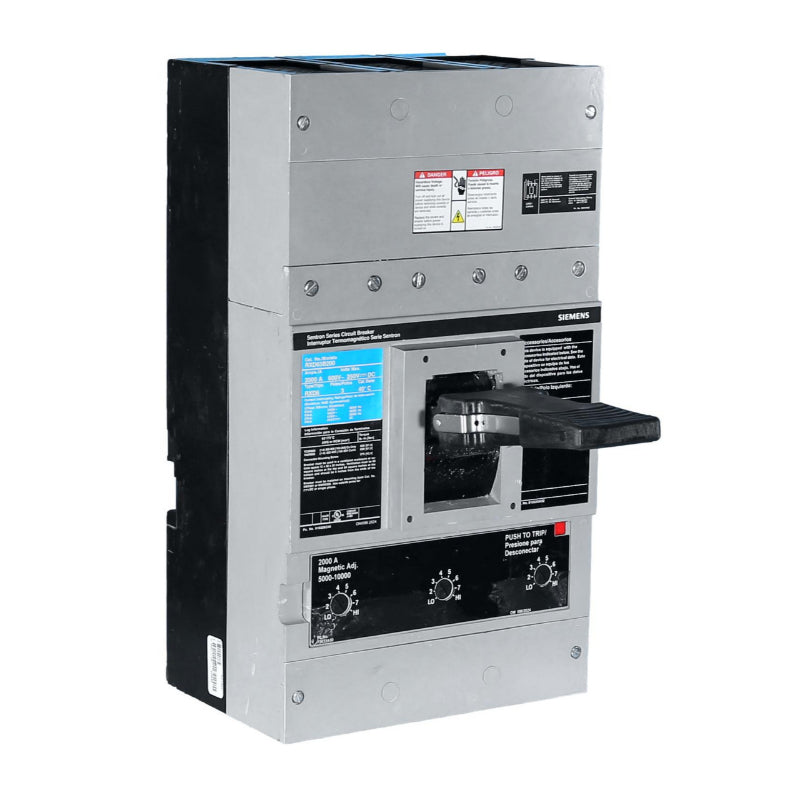 HRXD63B200 Siemens Sentron HRXD6 Molded Case Circuit Breaker 2000 A 3 Pole 600 VAC RD 2000A Frame Thermal Magnetic 65 kA