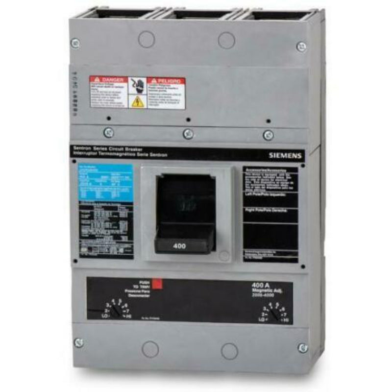 JXD62B300 Siemens Sentron & JXD6-A Molded Case Circuit Breaker 300 A 2 Pole 600 VAC JD 400A Frame Thermal Magnetic 65 kA
