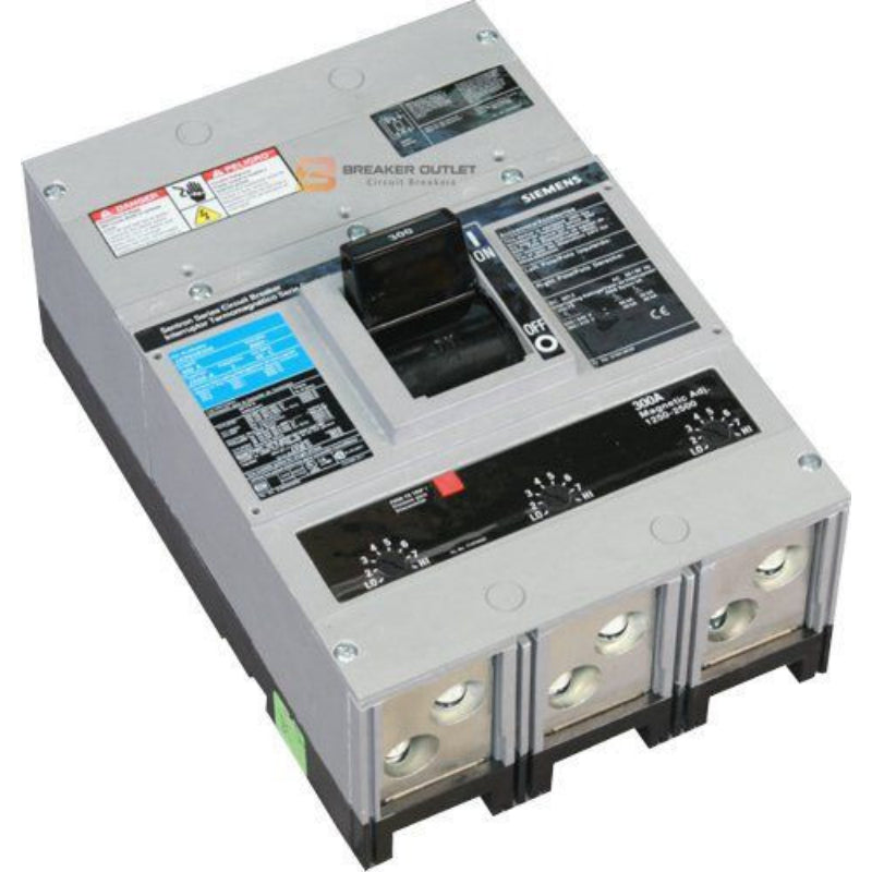 JXD63L400 Siemens Sentron & JXD6-A Molded Case Circuit Breaker 400 A 3 Pole 600 VAC JD Frame Magnetic Toggle 65 kA