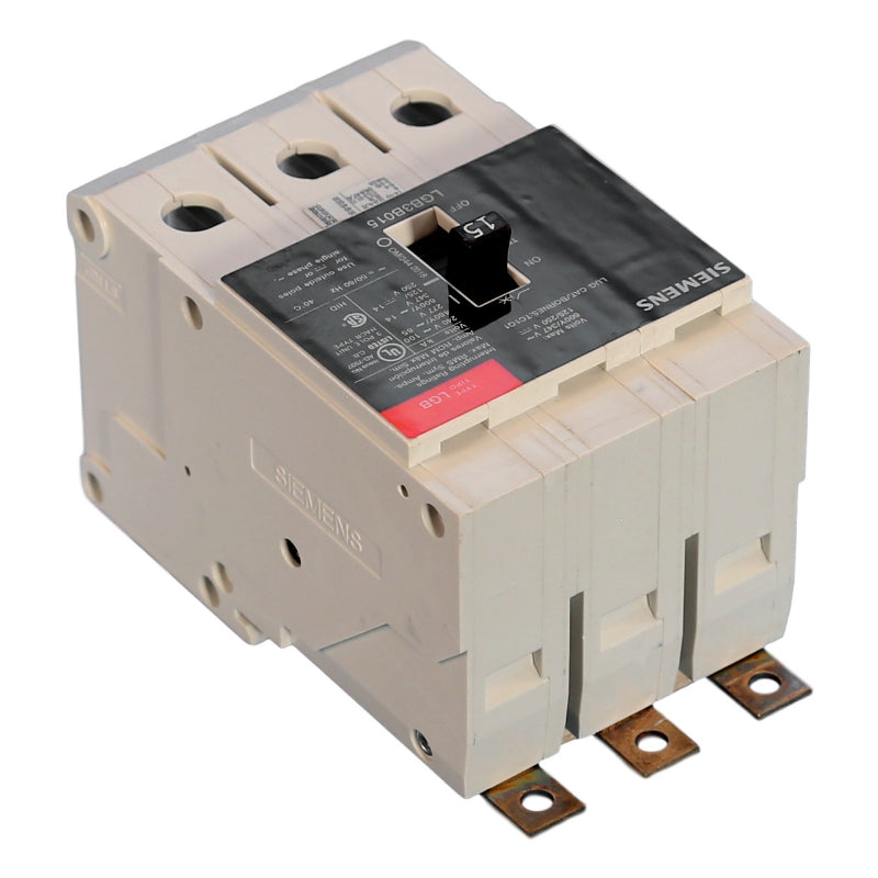 LGB3B060B Siemens LGB Molded Case Circuit Breaker 60 A 3 Pole 600Y/347 VAC GB 125A Frame Thermal Magnetic Load Side Lug 100 kA