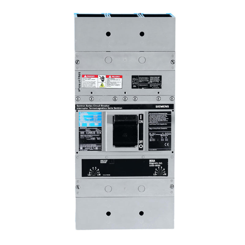 LMXD62B800 Siemens Sentron & LMXD6 Molded Case Circuit Breaker 800 A 2 Pole 600 VAC LMD 800A Frame Thermal Magnetic 65 kA