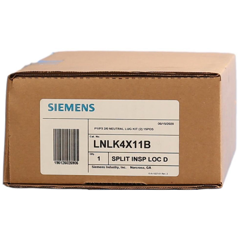 LNLK4X11B Siemens Neutral Lug Strip Kit 250/400 A For Type P1 P3 Panel Board 6.17 in