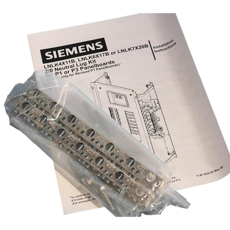 LNLK6X17B Siemens Neutral Lug Strip Kit 250/400 A For Type P1 P3 Panel Board 8.67 in