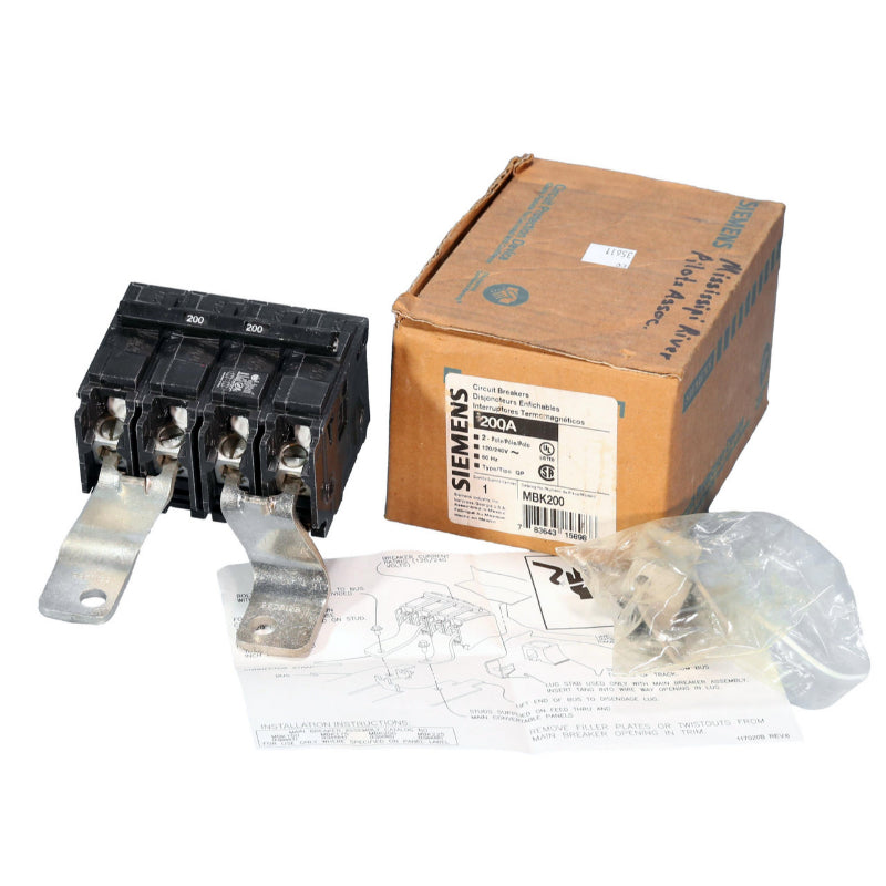 MBK200 Siemens Main Breaker 200 A For EQIII Series Load Center