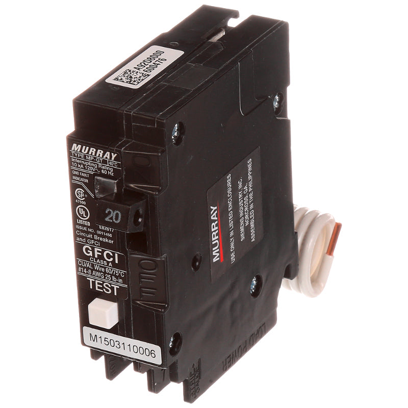 MP120GF Siemens MP-GT MP-HGT Ground Fault Circuit Breaker 120 V 20 A 1 Pole 10 kA
