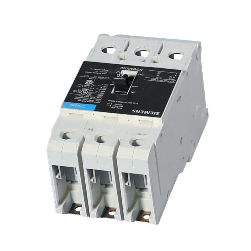 NGB3K020B Siemens NGB2 Molded Case Circuit Breaker 20 A 3 Pole 600Y/347 VAC NGB 125A Frame Thermal Magnetic Load Side Lug 100 kA