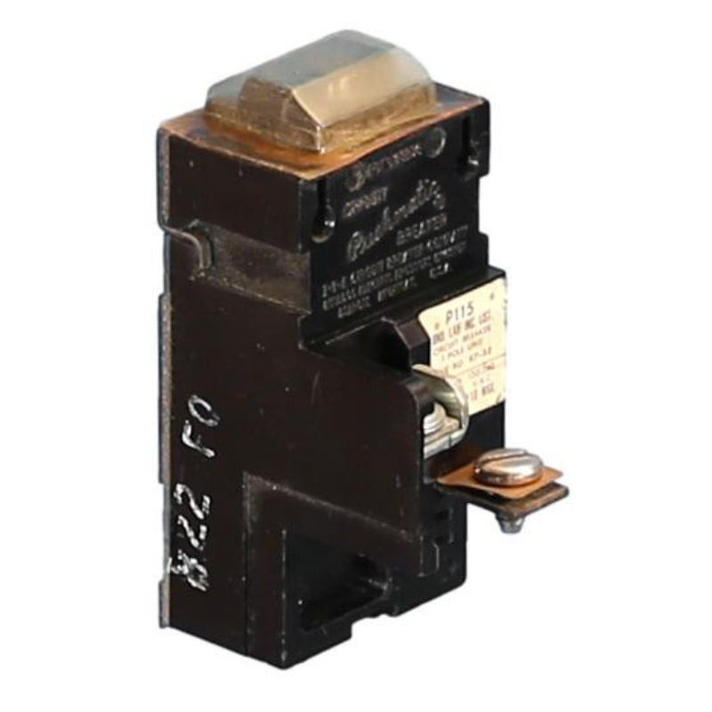 P115-ITE Pushmatic Molded Case Circuit Breaker Thermal Magnetic 120/240 V 15 A 1 Pole