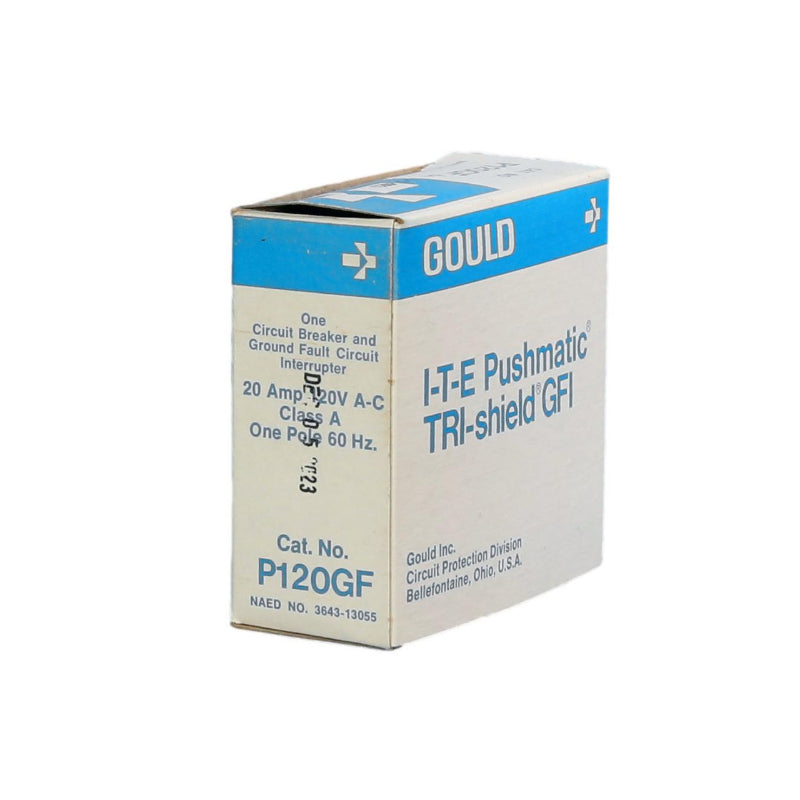 P120GF Pushmatic Ground-Fault Circuit Interrupter 20 A 1 Pole 120 VAC 10000 A