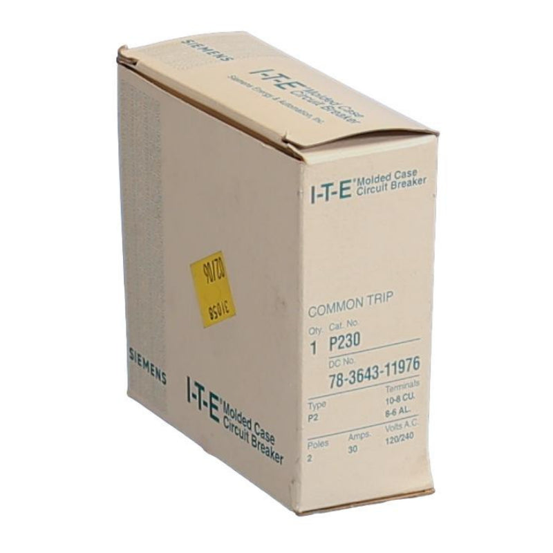 P230-ITE Pushmatic Molded Case Circuit Breaker Thermal Magnetic 120/240 V 30 A 2 Pole