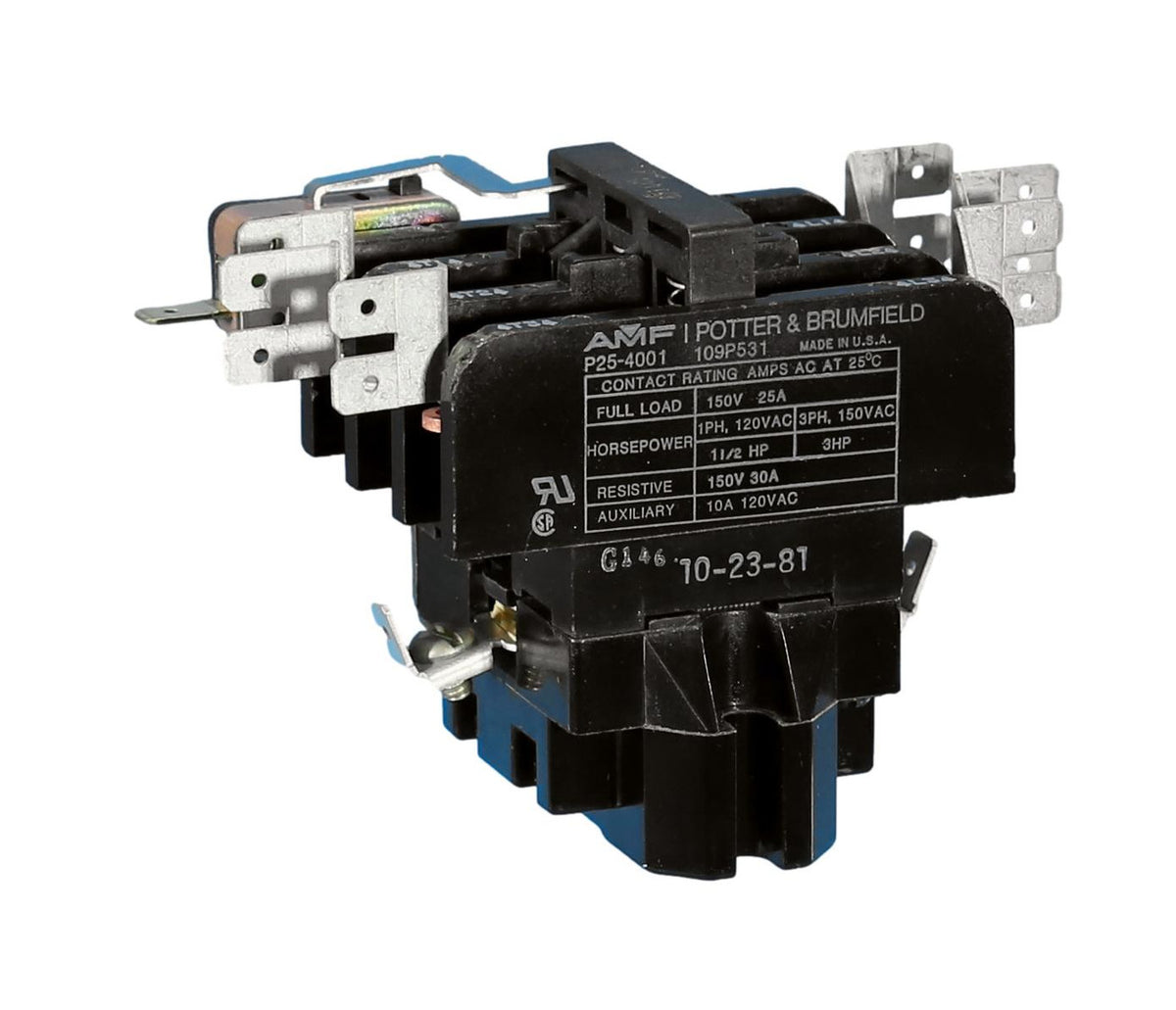 P25-4001-120 Potter & Brumfield P25 Contactor 120 V 30A Three Phase