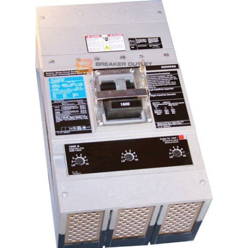 PD63B120 Siemens Sentron & PD6 Molded Case Circuit Breaker 1200 A 3 Pole 600 VAC PD 1600A Frame Thermal Magnetic Line and Load Side Lug 65 kA