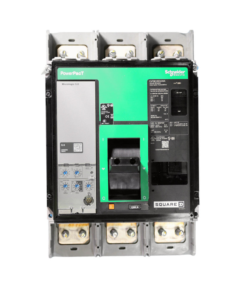 PKF36120CU33A 50kAIC Rating for this designation
Trip Electronic Micrologic 5.0 LSI