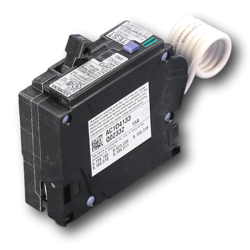 Q115DF Siemens QFGA2 Arc Fault Circuit Breaker 120 V 15 A 10 kA 60 Hz 1 Pole