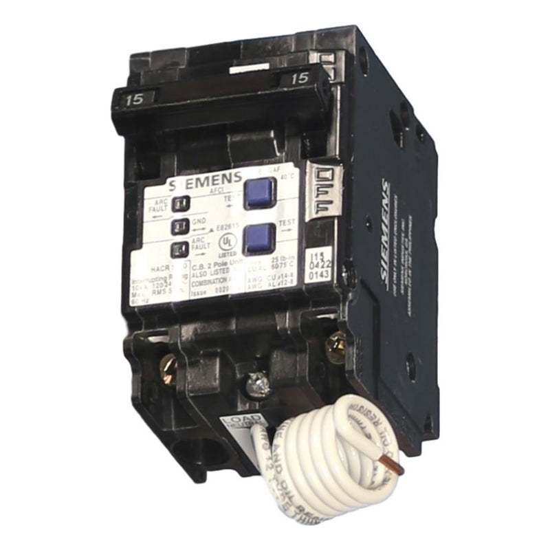 Q220AFC Siemens QAF Arc Fault Circuit Breaker 120/240 V 20 A 10 kA 60 Hz 2 Pole