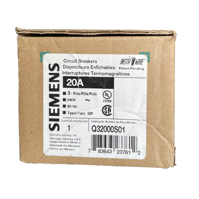 Q32000S01 Siemens Shunt Trip 20 A 120/240 VAC Plug In For QP / MP Circuit Breaker Series