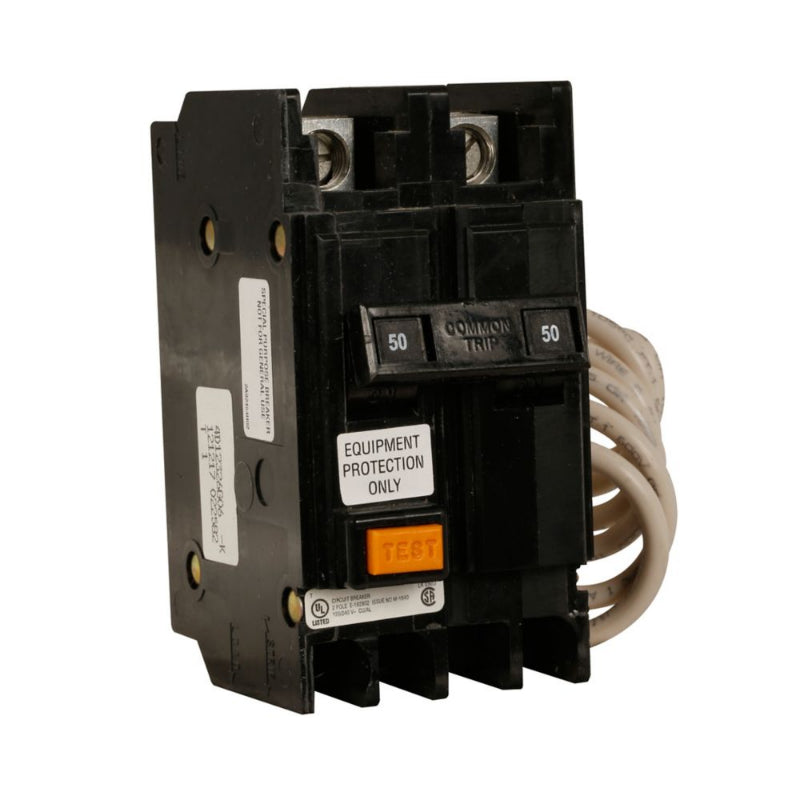 QCGFEP2050 Eaton QC GFCI Circuit Breaker 120/240 V 50 A 2 Pole 10 kA