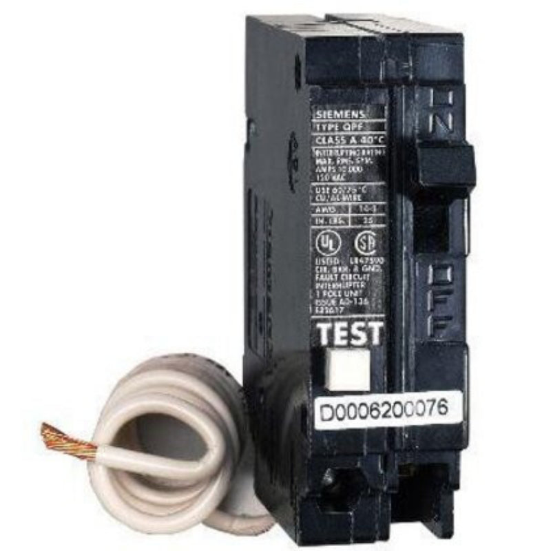 QF115A Siemens QPF2 Miniature Circuit Breaker Thermal Magnetic 120 V 15 A 10 kA 1 Pole