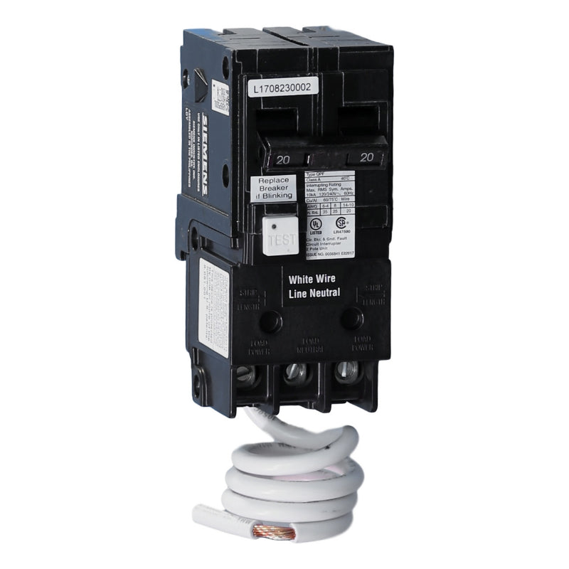 QF220A Siemens QPFB Miniature Circuit Breaker 120/240 V 20 A 10 kA 60 Hz 2 Pole