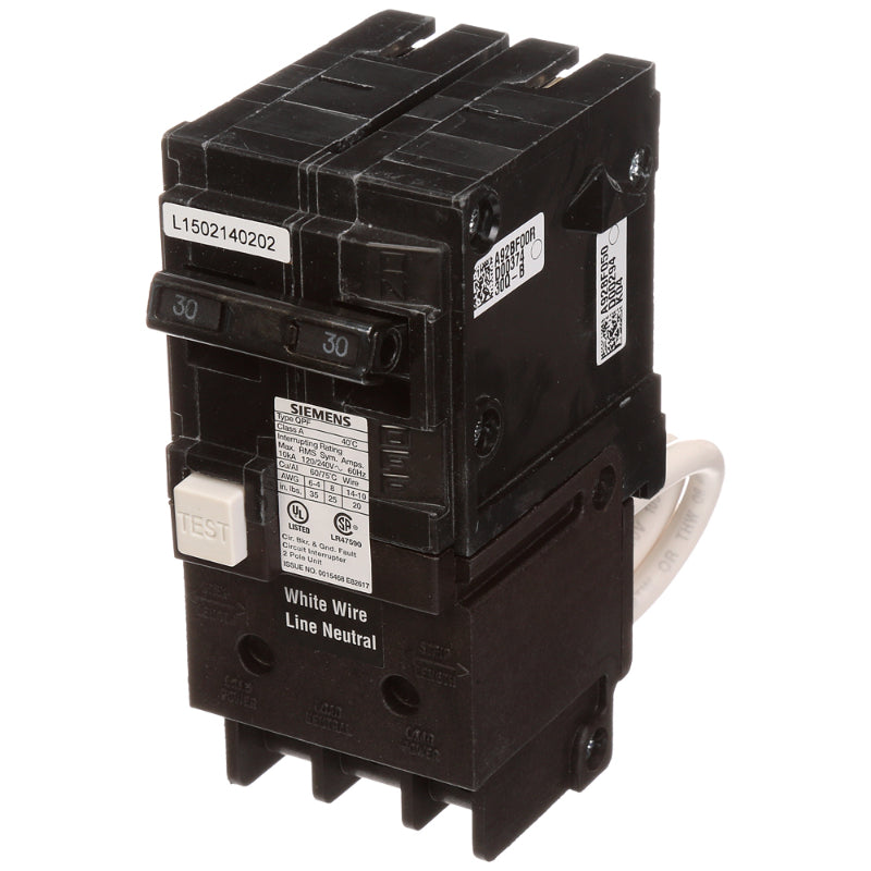 QF220A Siemens QPFB Miniature Circuit Breaker 120/240 V 20 A 10 kA 60 Hz 2 Pole