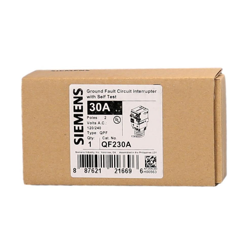 QF230A Siemens QPFB Miniature Circuit Breaker 120/240 V 30 A 10 kA 60 Hz 2 Pole