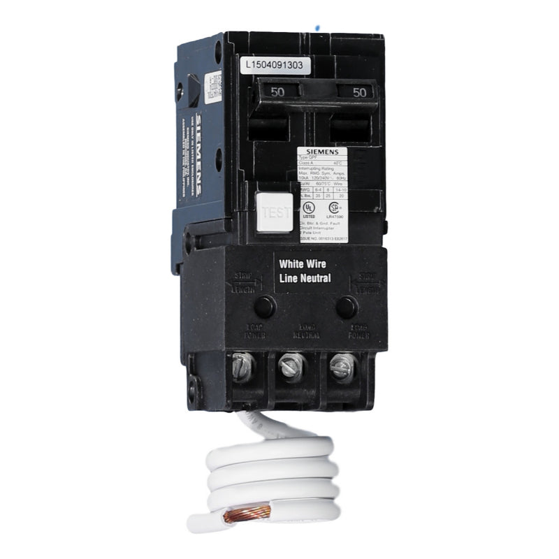 QF250A Siemens QPF Miniature Circuit Breaker 240 V 50 A 10 kA 60 Hz 2 Pole