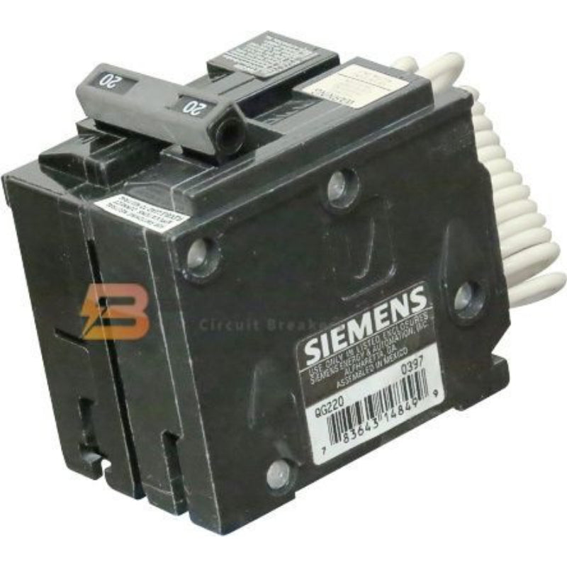 QG220 Siemens QG Miniature Circuit Breaker 120 V 20 A 2 Pole 10 kA