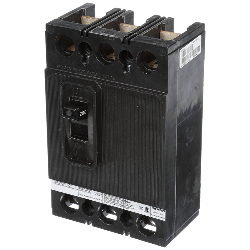 QJ23B200 Siemens ED4 Molded Case Circuit Breaker 200 A 3 Pole 240 VAC Thermal Magnetic Load Side Lug 10 kA