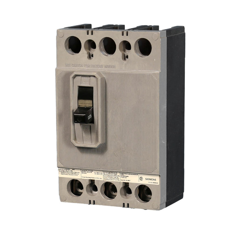 QJ23B225H Siemens QJ2H Molded Case Circuit Breaker 225 A 3 Pole 240 VAC QJ Frame Thermal Magnetic Load Side Lug 42 kA