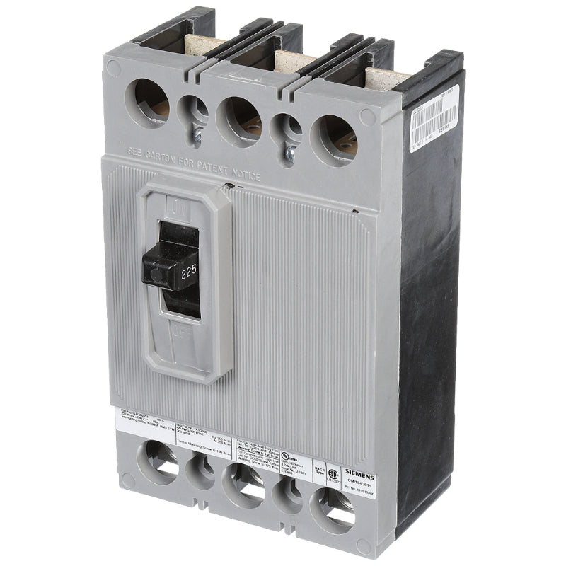 QJ23B225H Siemens QJ2H Molded Case Circuit Breaker 225 A 3 Pole 240 VAC QJ Frame Thermal Magnetic Load Side Lug 42 kA