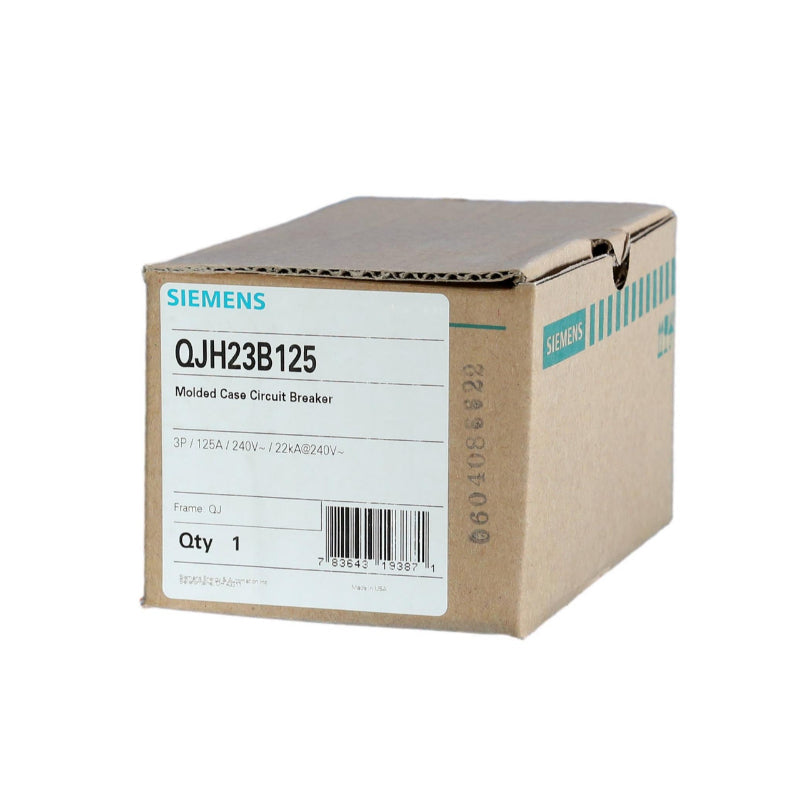 QJH23B125 Siemens QJH2 Molded Case Circuit Breaker 125 A 3 Pole 240 VAC QJ Frame Thermal Magnetic Lug 22 kA