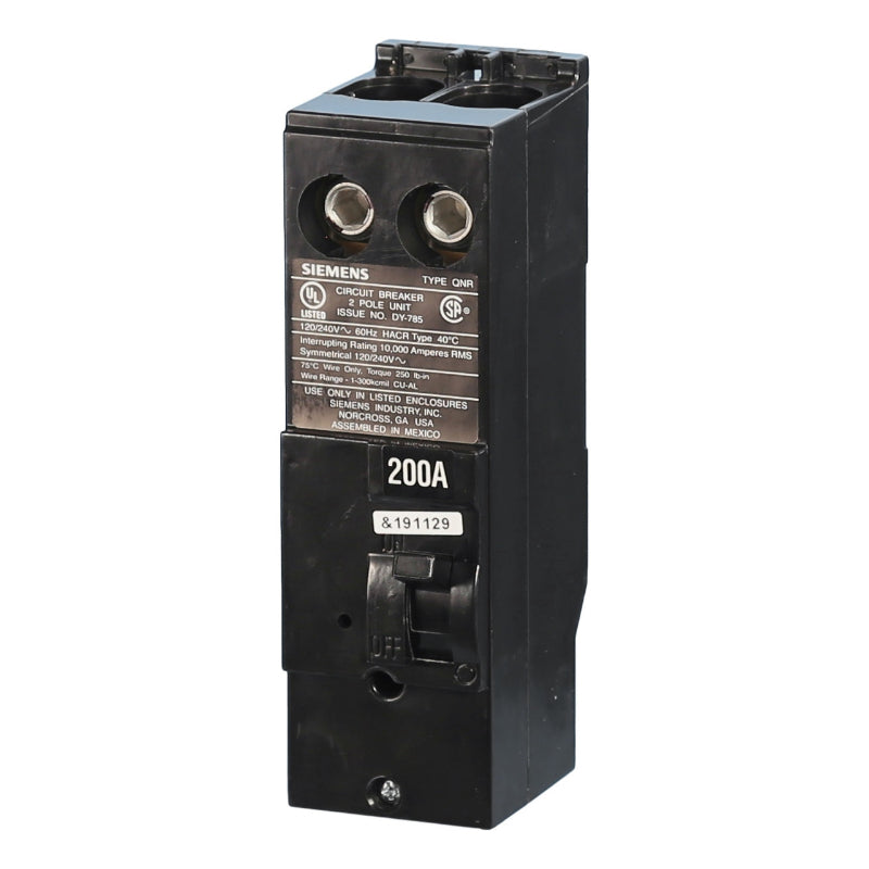 QN2200R Siemens QN Low Voltage Circuit Breaker 120/240 V 200 A 2 Pole 60 Hz 10 kA