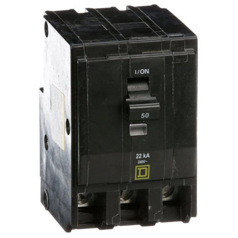 QO350VH Schneider Electric QO Miniature Circuit Breaker 120/240 V 50 A 3 Pole 22 kA
