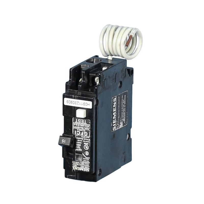 QP115GF Siemens QPF Ground-Fault Circuit Interrupter 15 A 1 Pole 120 VAC Lug 10 kA