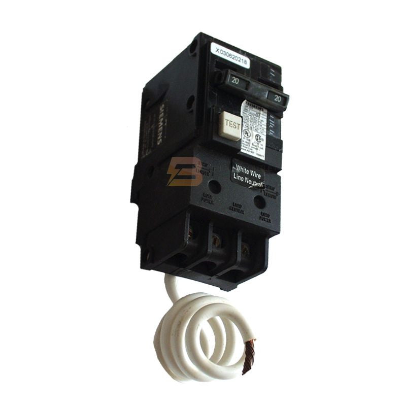 QPF220 Siemens QPF Ground-Fault Circuit Interrupter 20 A 2 Pole 120/240 VAC Thermal Magnetic Lug 10 kA