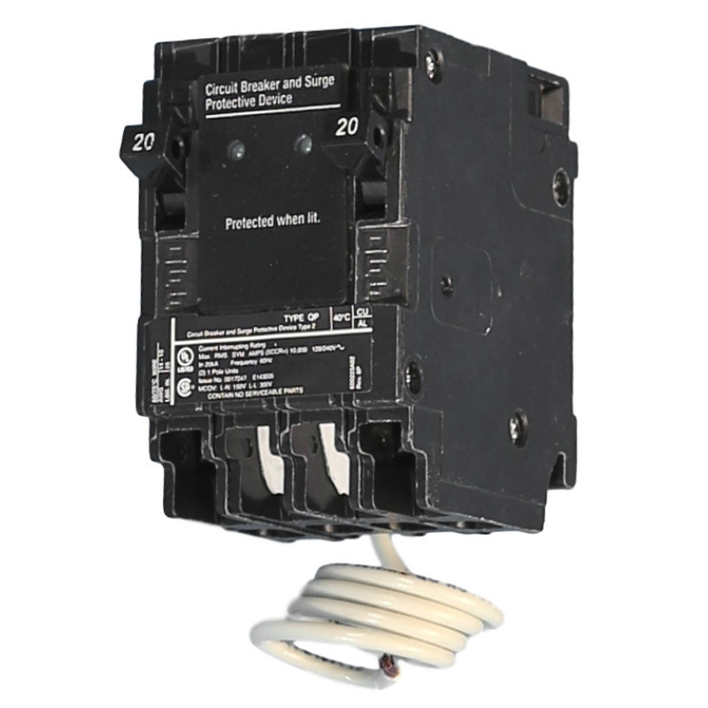 QSA2020SPD Siemens QP SPD Surge Protection Circuit Breaker 120/240 V 20 A 1 Pole 10 kA