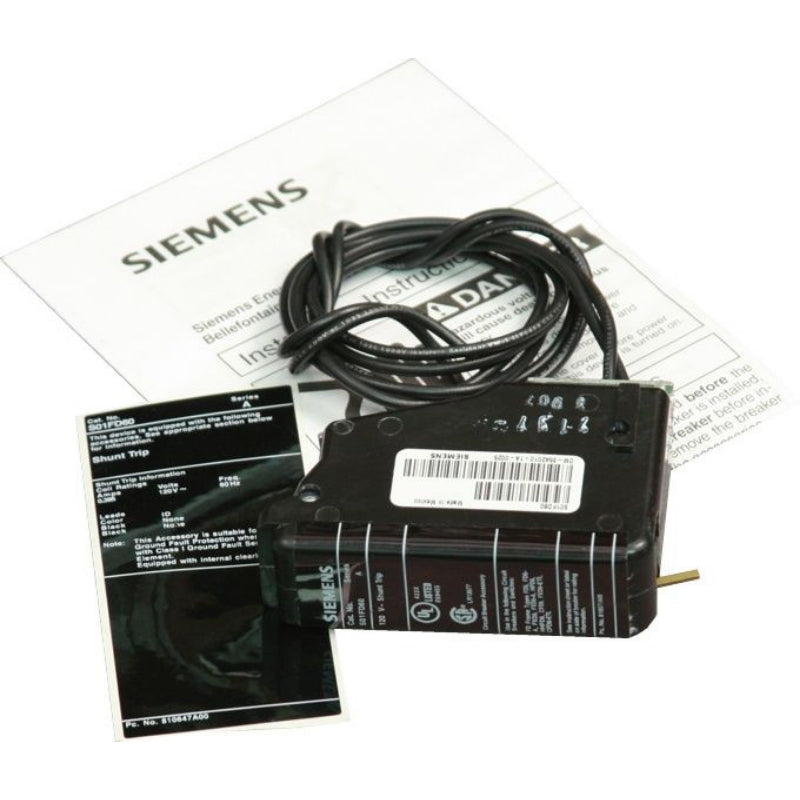 S01FD60 Siemens Shunt Trip 120 VAC For FD Series Circuit Breaker