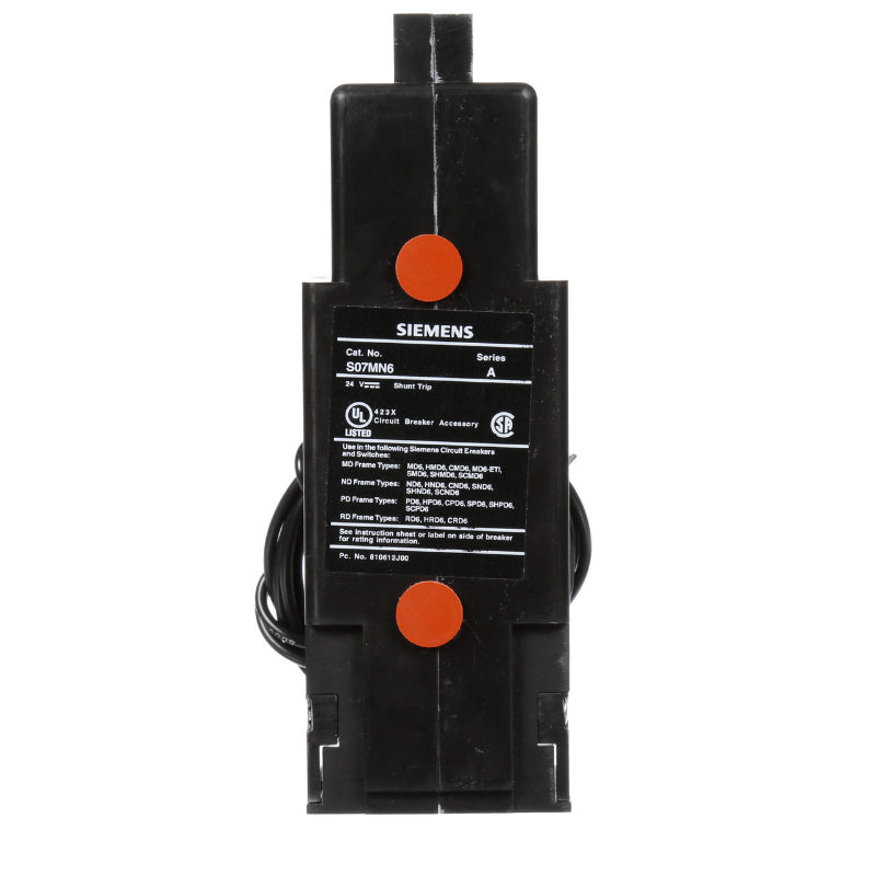 S07MN6 Siemens Shunt Trip 24 VAC For MD/SMD 800A ND/SND 1200A PD/SPD 1600A RD 2000A Circuit Breaker
