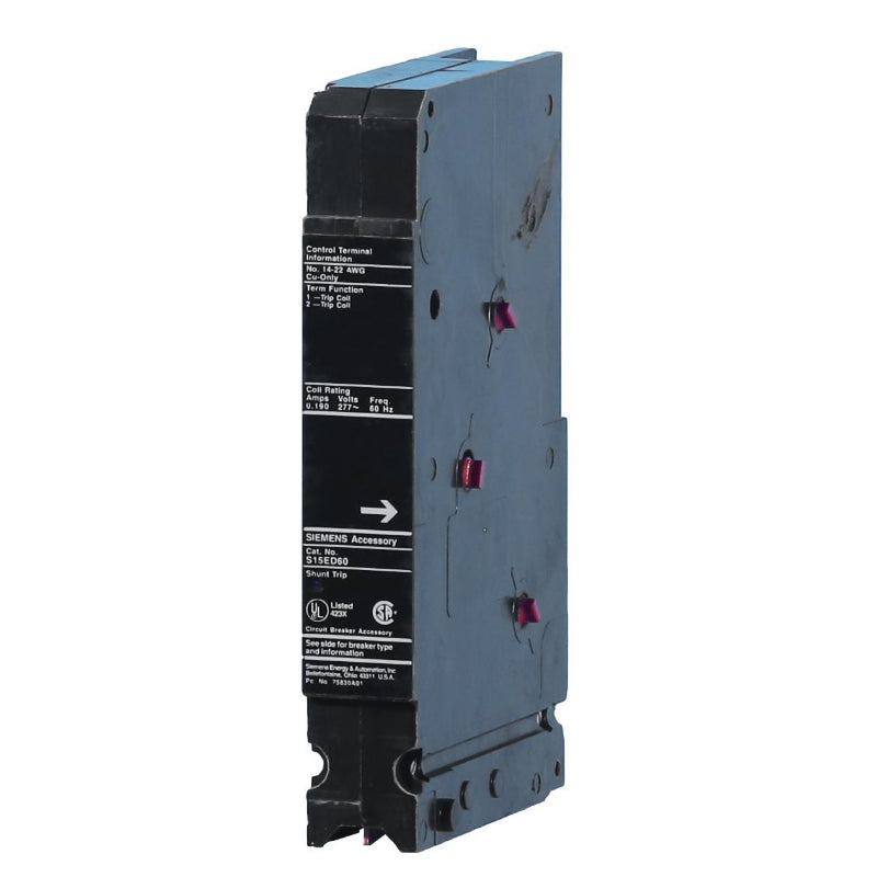 S15ED60 Siemens Shunt Trip 277 VAC For ED Series Circuit Breaker