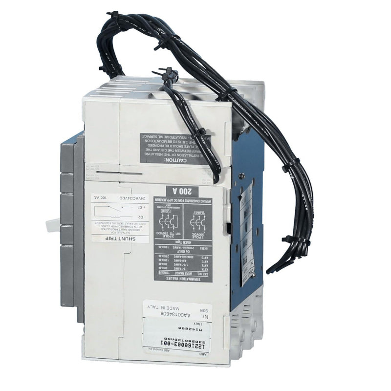 S3B200TDDAS8 ABB S3B Molded Case Circuit Breaker Thermal Magnetic 600 V 200 A 3 Pole