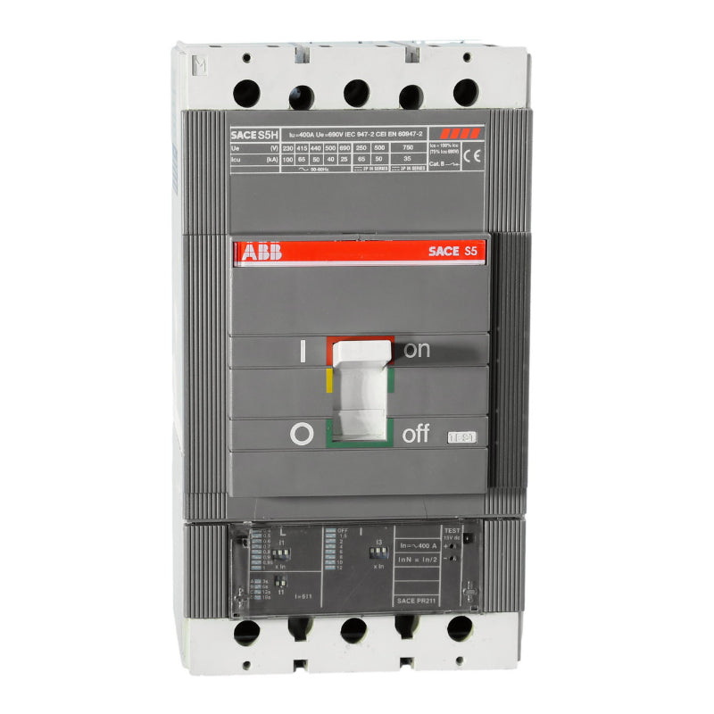 S5H400 ABB Molded Case Circuit Breaker 600 V 400 A 3 Pole Toggle